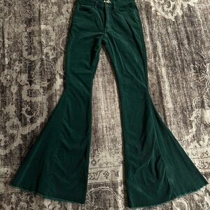 Altar’d State Green Corduroy Flare Pants